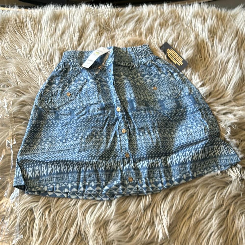 Bebe tribal denim skirt